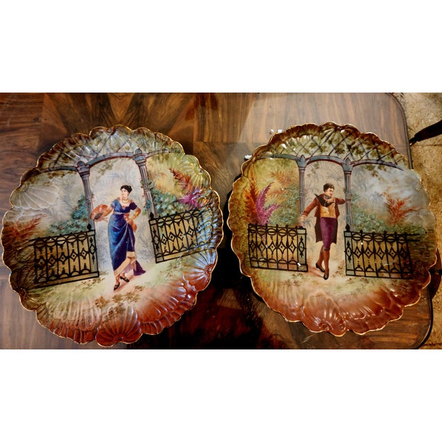 19th Century Antique Decorative Dishes in Limoges, 1890s, Set of 2 For Sale - Image 5 of 5