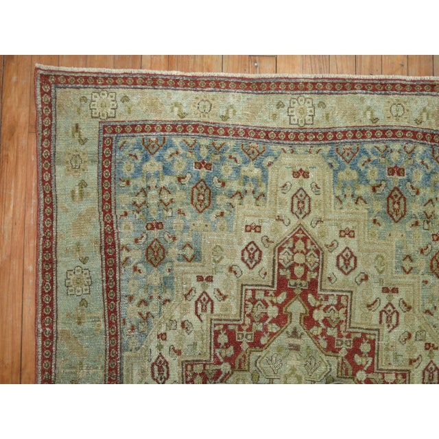 Antique Zabihi Collection Persian Senneh Scatter Rug - 3'6" x 4'10" For Sale - Image 4 of 6