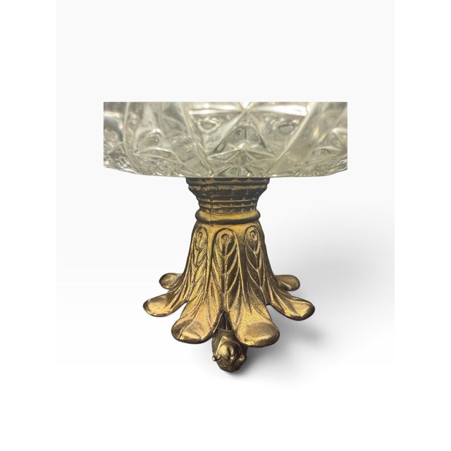 1960s Vintage Hollywood Regency Crystal Glass Pineapple Swag Lamp, 24" For Sale - Image 5 of 8