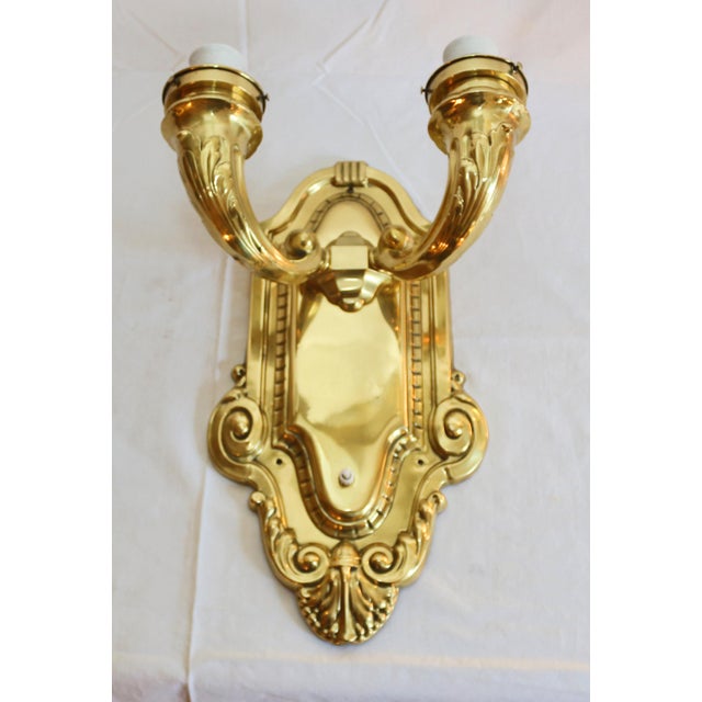 Metal Art Nouveau Wall Lamp, 1890s For Sale - Image 7 of 15