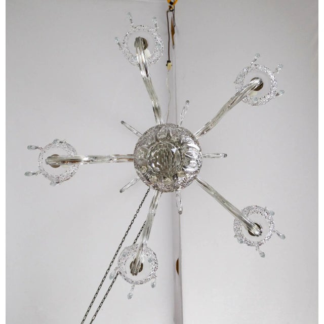 1920s Georgian Style Cut Crystal 5-Light Chandelier For Sale - Image 10 of 12
