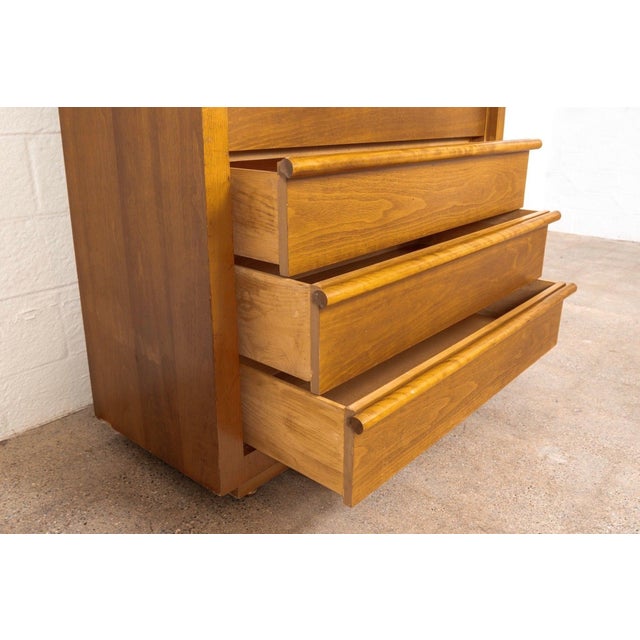 Mid Century Wood Secretary Cabinet Desk by Robsjohn-Gibbings for Widdicomb, 1960s For Sale - Image 9 of 11