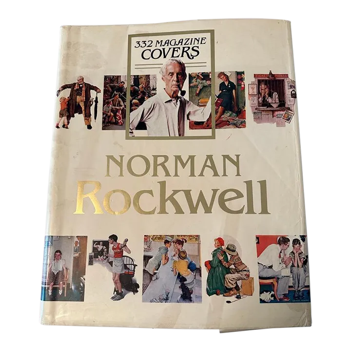 Vintage Large Norman Rockwell Coffee Table Book With 332