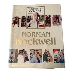 Vintage Large Norman Rockwell Coffee Table Book With 332 Magazine Covers