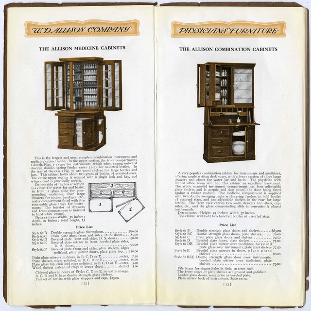 Physicians Cabinet Attributed to Manufacturer W.D. Allison Company For Sale - Image 12 of 12