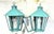 Green Hand-Crafted Vintage Solid Brass Hexagonal Hanging Lanterns, Usa For Sale - Image 8 of 16