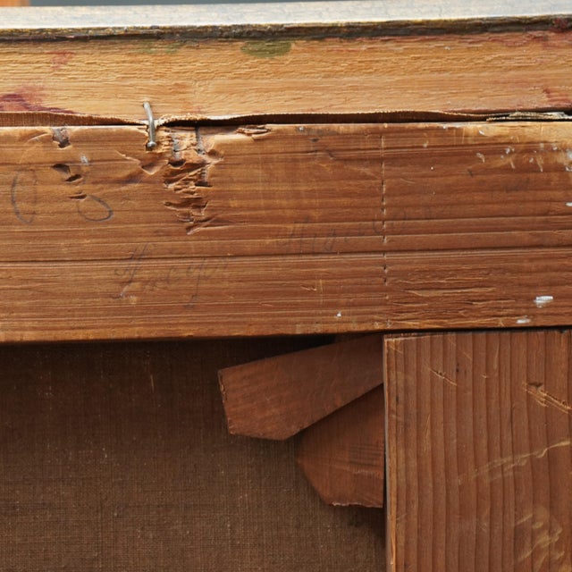 Carl Hasch, Mountain Landscape with Rapids, 1892, Oil on Canvas, Framed For Sale - Image 11 of 15