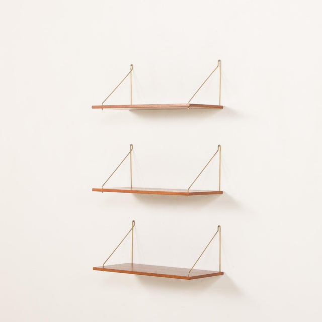 Mid-Century Modern Danish Floating Shelves in Teak, 1960s, Set of 3 For Sale - Image 11 of 11