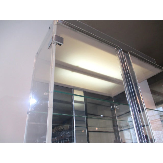 Charles Hollis Jones Lucite / Glass Cabinet For Sale - Image 9 of 13