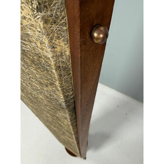 Exceptional and rare floor lamp from Denmark, 1960-1969. The beautiful warm diffuse light trough the fiberglass shades...