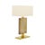 Single lamp from the island of Murano outside of Venice, Italy. Slabs of hand-blown glass are supported by a solid brass...