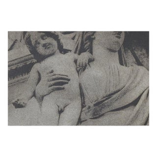 Vintage Mixed Media Photograph Mother & Child Figure Sculpture For Sale
