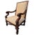 Neoclassical Vintage Hand-Carved Mahogany Upholstered Arm Chairs With Rolled Arms - A Pair For Sale - Image 3 of 16