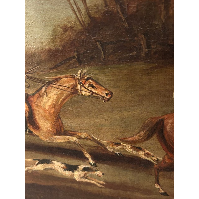 Vintage Hunt Scene Paintings - A Pair For Sale - Image 11 of 12