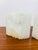Brutalist Vintage Brutal Carved White Onyx Stone Pair of Bookends For Sale - Image 3 of 10