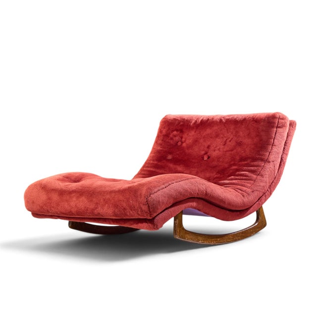 Mid-Century Modern Adrian Pearsall for Craft Associates Mid Century Rocking Wave Chaise Lounge Chair For Sale - Image 3 of 9