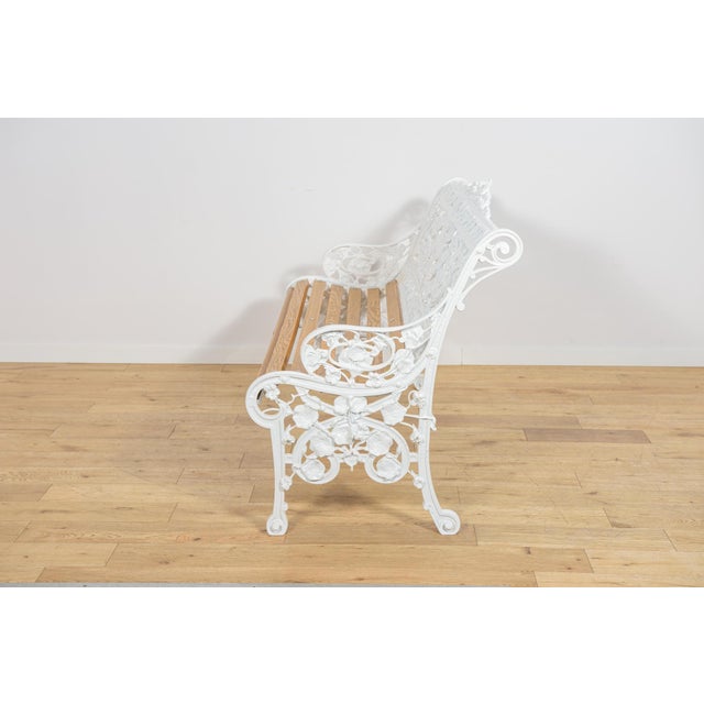 White Victorian Aluminium Garden Bench, United Kingdom, 1950s For Sale - Image 8 of 14