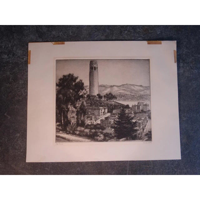 Early 20th Century "City Towers" Architectural Cityscape Etching by Cornelis Botke, Framed For Sale In Los Angeles - Image 6 of 7