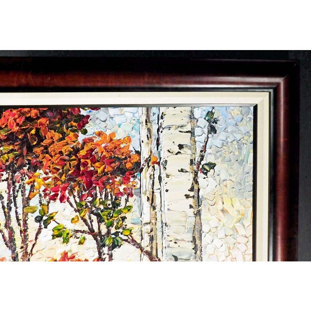 Red Maya Eventov "Foliage of Fall" Original Acrylic on Canvas, H.Signed Me012209-12 For Sale - Image 8 of 10