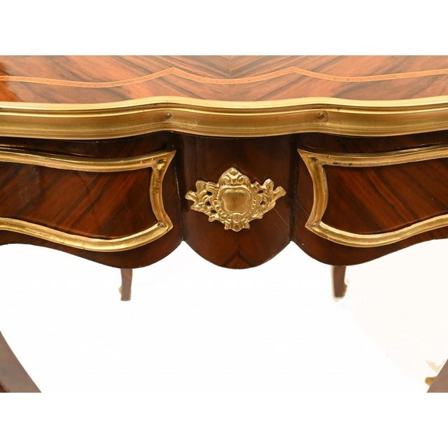 Goldenrod Empire French Side Tables with Inlay Stands in Kingwood, Set of 2 For Sale - Image 8 of 9