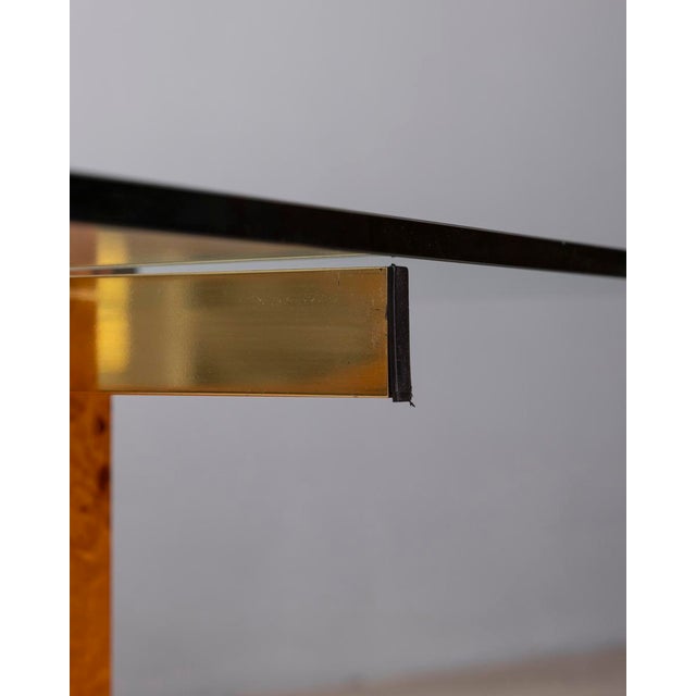 Vintage Italian Briar and Glass Coffee Table, 1970s For Sale - Image 9 of 11