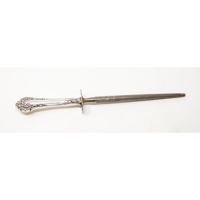 Baroque Mid 20th Century Sterling Silver Knife Sharpener For Sale - Image 3 of 11