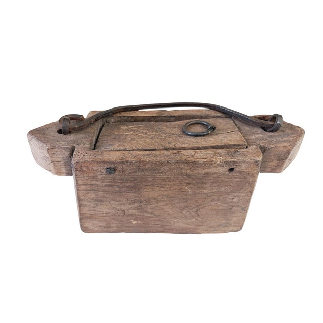 Indian Rare Indian Teak Ghee Pot From Rajasthan - 19th Century For Sale - Image 3 of 8