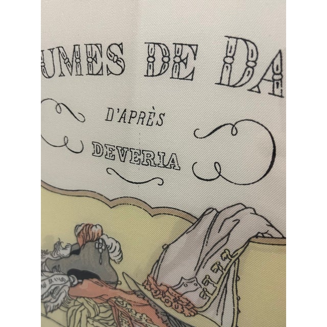 Vintage Framed Hermes Scarf Costumes Des Dames For Sale - Image 11 of 16