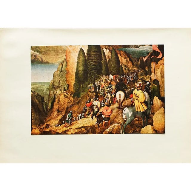 An excellent First Edition photogravure (print) of painting "The Conversion of Saul" by Pieter Bruegel. Comes from a First...