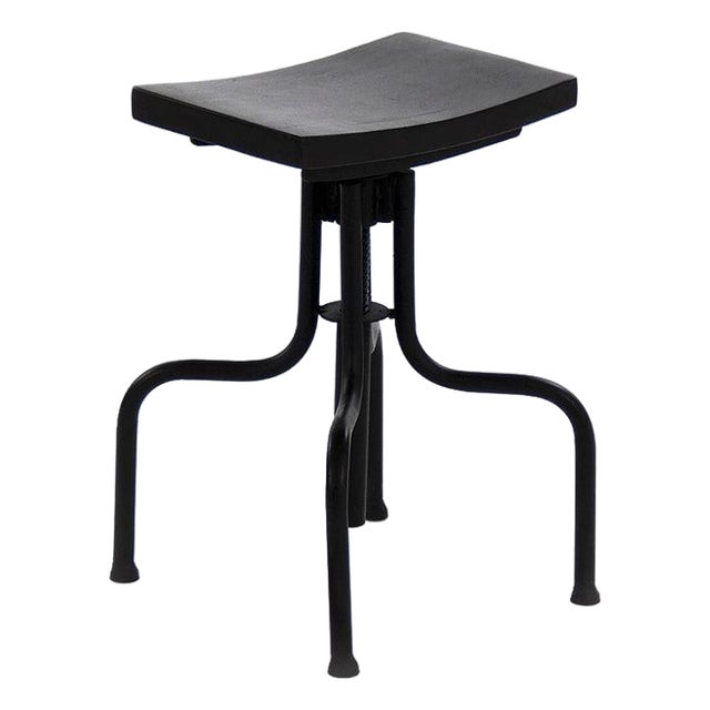 Evolution Crutch Stool - Black Wood Seat / Black Metal Frame For Sale