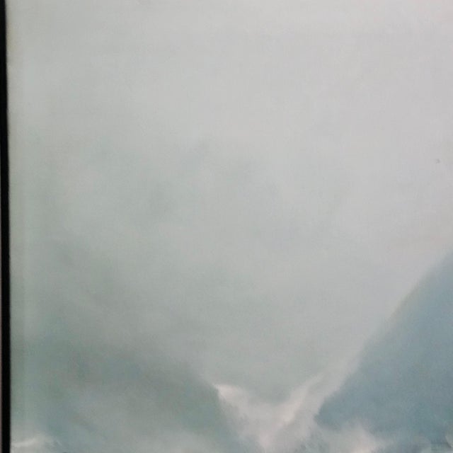 Bob Pepper “White Water” Modernist Coastal Seascape Oil on Canvas, 22" For Sale - Image 4 of 13