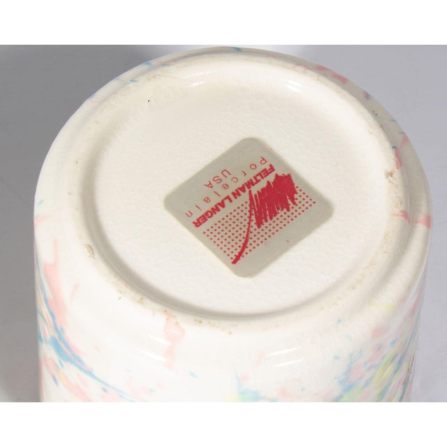 Contemporary Late 20th Century Feltman Langer Postmodern Hand-Painted Ceramic Tea Set For Sale - Image 3 of 10