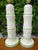 Late 20th Century Vintage Faux Bamboo Plaster Lamps in Ivory & Celadon for Sarasota Lamp Co – Pair For Sale - Image 5 of 12