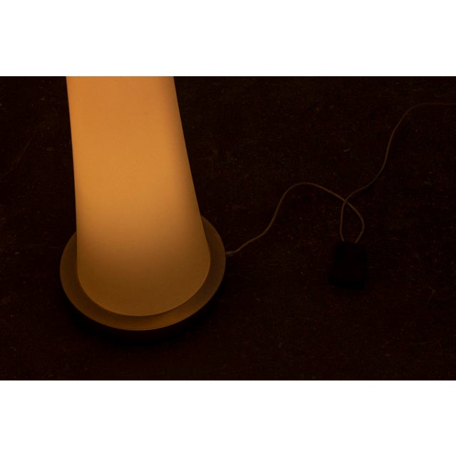 Biconic Floor Lamp in Opal Glass For Sale - Image 4 of 6
