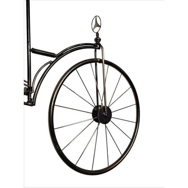 1980s 1980s Rare Curtis Jere Karl Benz Mercedes Brass Bicycle Sculpture For Sale - Image 5 of 18