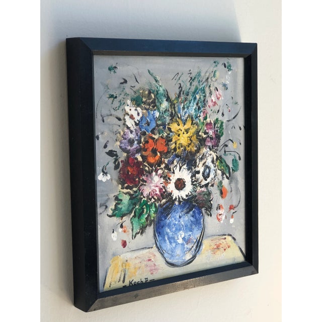 Mid 20th Century Vintage Impressionist Still Life, Oil on Canvas -- Framed For Sale - Image 5 of 13