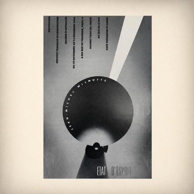 State of Mind Exhibition Poster by Jean-Michel Wilmotte Design Office, 1986 For Sale - Image 3 of 3