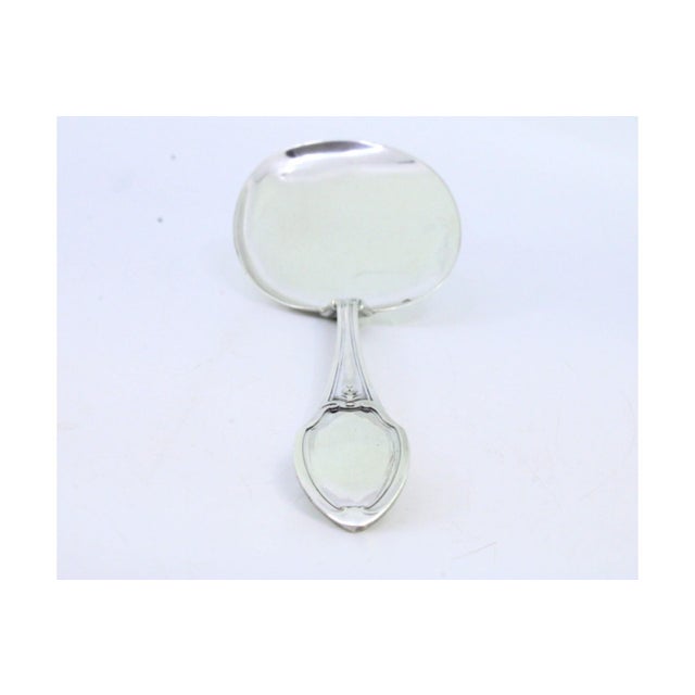 Silver Ice Cream Scoop with Smooth Shell and Crimped Handle Reliefs For Sale - Image 3 of 6