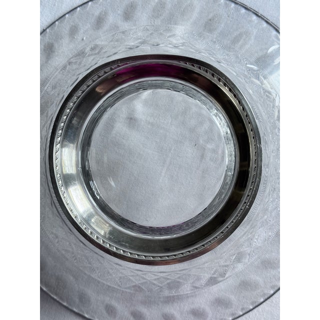 1930s Sheffield American Sterling Silver and Crystal Bowl For Sale In Seattle - Image 6 of 13