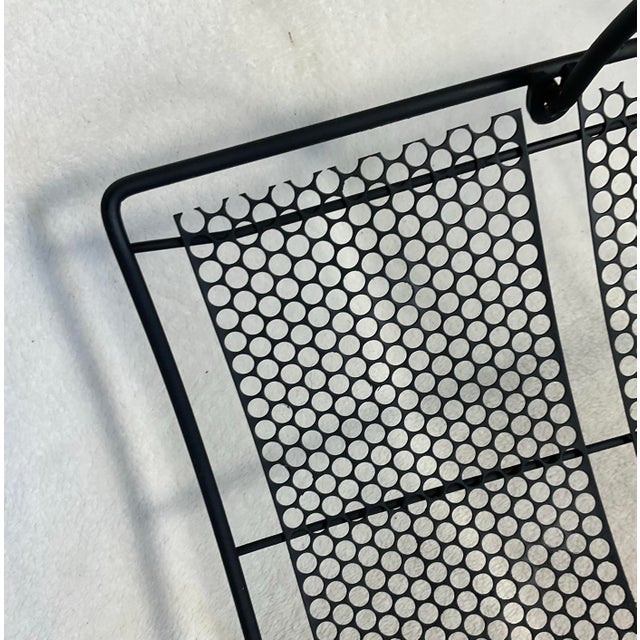 1950s Wrought Iron Magazine Rack Mid Century Modern For Sale - Image 9 of 12