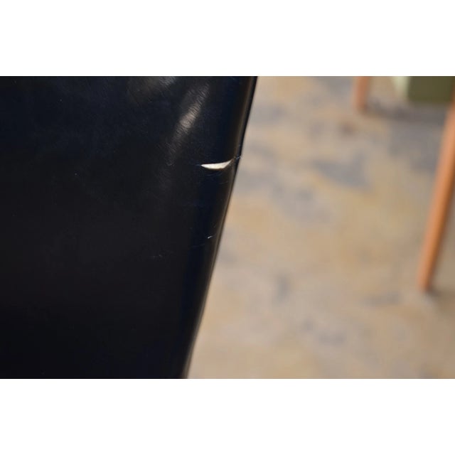 Plastic Set of 3 Vintage Chrome Kitchen Chairs Black Vinyl Mid Century Fixtures MFG For Sale - Image 7 of 13