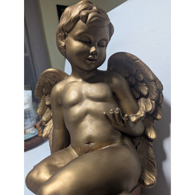 French Putti Cherub Angel Sculpture Sitter For Sale In Cleveland - Image 6 of 17
