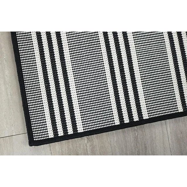 Traditional Casa Cosima Pavilion Black Stripes Indoor/Outdoor Rug - 4' x 6' For Sale - Image 3 of 5