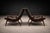 Brazilian Modern Pair of Armchairs in Brazilian Hardwood & Fabric, Gelli, Brazil, 1960s - Lot 508 For Sale - Image 9 of 16
