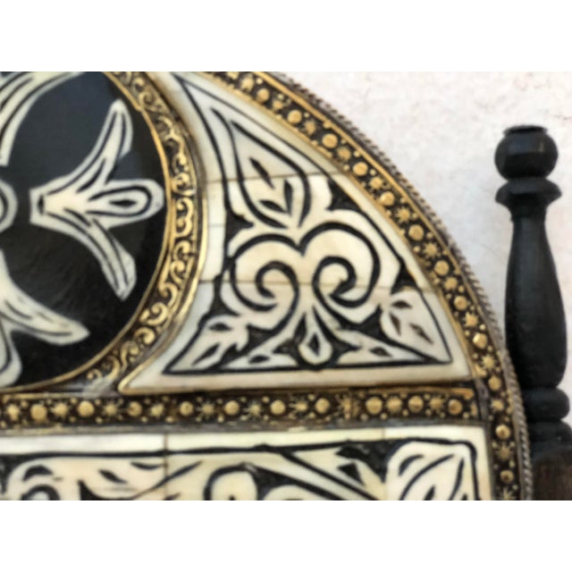 Not Yet Made - Made To Order Handcrafted Moorish Wall Mirror | Black & Ivory Decorative Accent For Sale - Image 5 of 7