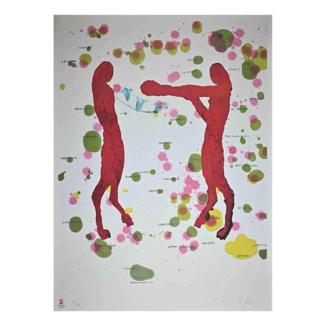Giuseppe Gallo, Boxers, Olympic Games Beijing, 2008, Lithograph For Sale