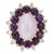 Lavender Jade Pendant Amethyst Diamond Vintage 14k Yellow Gold Enhancer Jewellery For Sale
