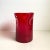 Mid Century Modern 1960s Red Pinched Art Glass Vase In The Manner of Blenko Great details on this piece with the dimple /...