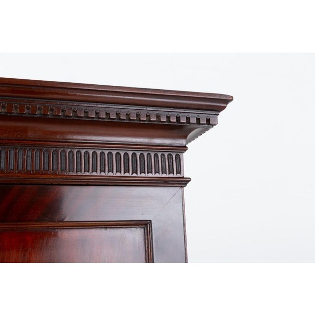 Chippendale Linen Press in Mahogany, 1860s For Sale - Image 6 of 11