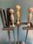 Brass Vintage Iron and Brass Fireplace Tool Set For Sale - Image 8 of 12